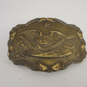 VTG 1975 Gander Mountain Wyoming 2nd Amendment Belt Buckle Right to Bear Arms